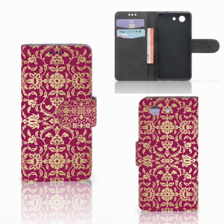 Wallet Case Sony Xperia Z3 Compact Barok Pink