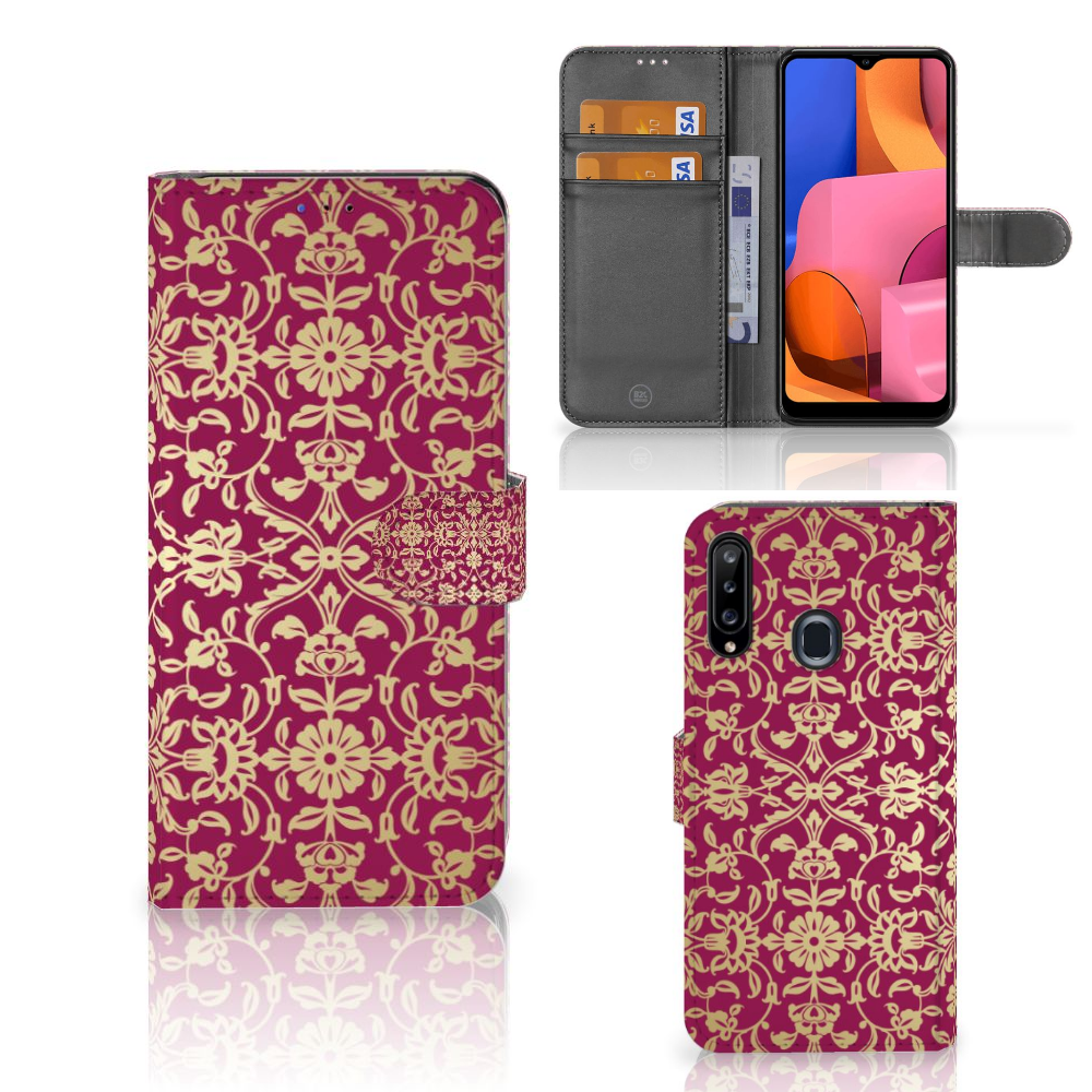 Wallet Case Samsung Galaxy A20s Barok Pink
