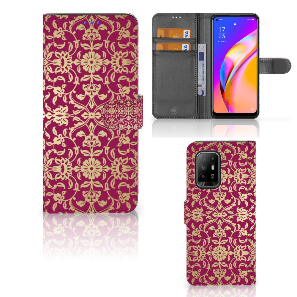 Wallet Case OPPO Reno5 Z | A94 5G Barok Pink