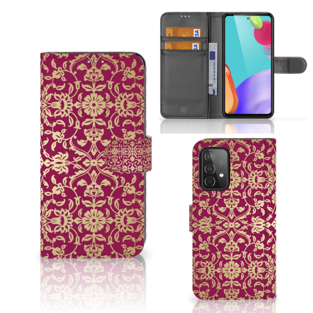 Wallet Case Samsung Galaxy A52 Barok Pink