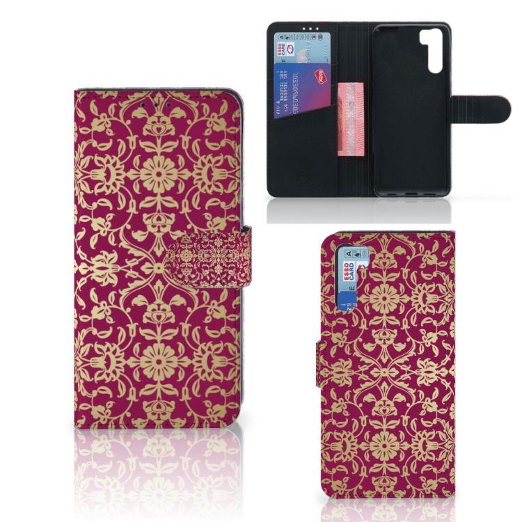Wallet Case OPPO A91 | Reno3 Barok Pink