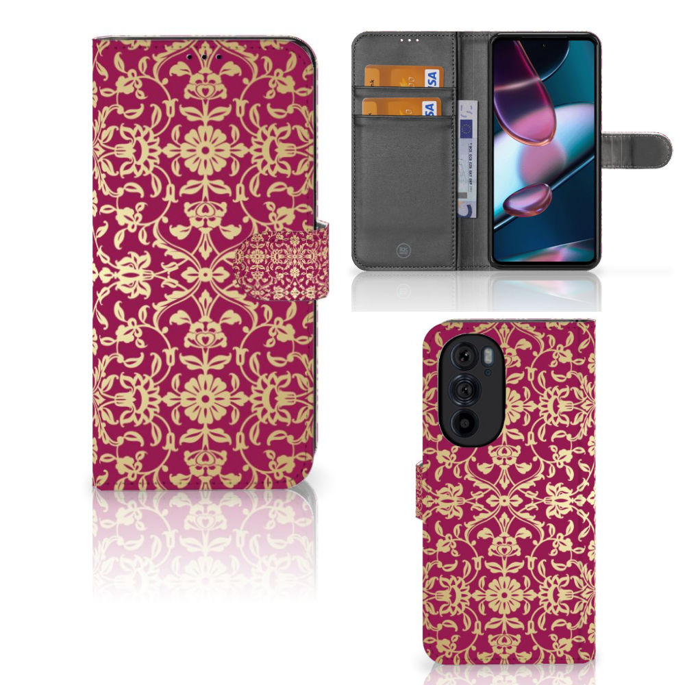 Wallet Case Motorola Edge 30 Pro Barok Pink