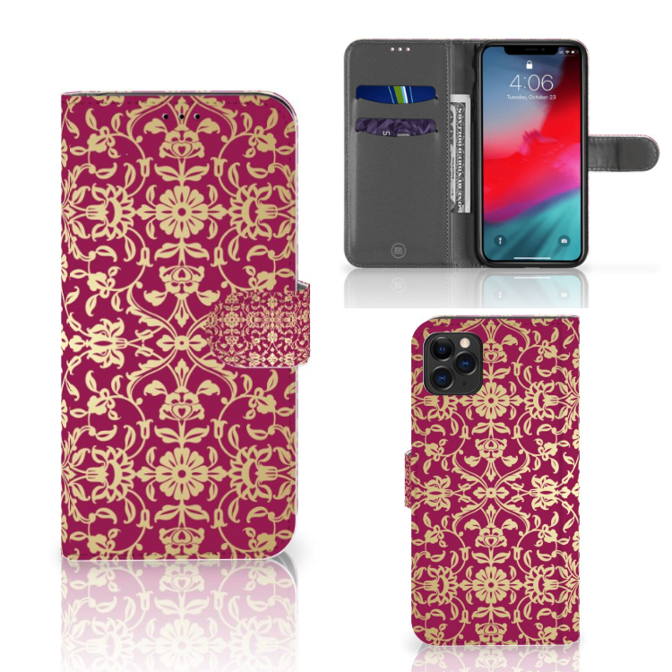 Wallet Case Apple iPhone 11 Pro Max Barok Pink