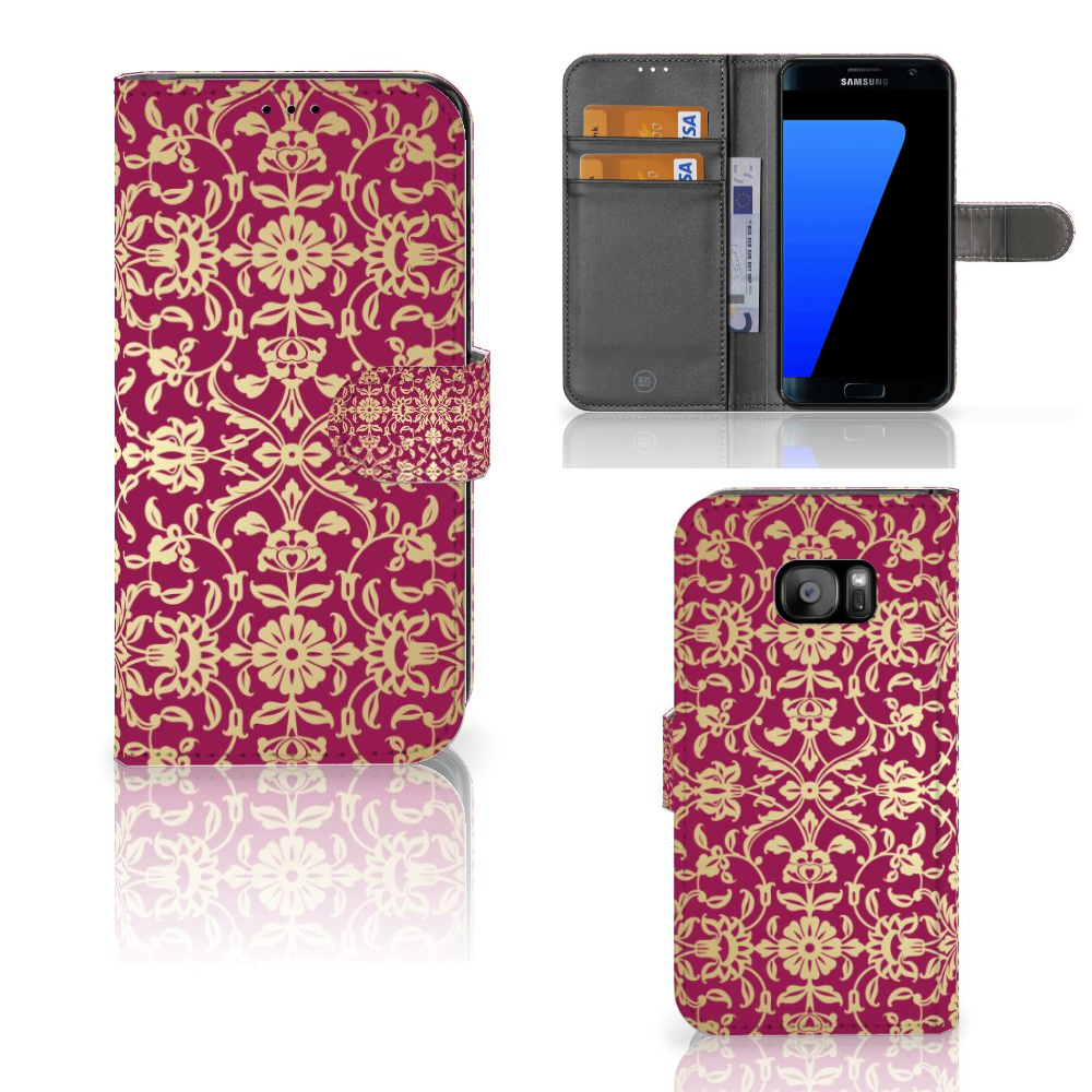 Wallet Case Samsung Galaxy S7 Edge Barok Pink