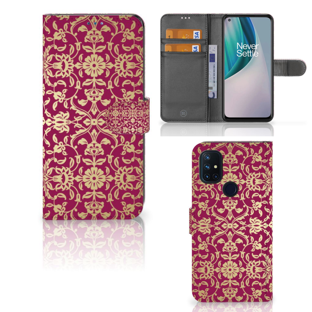 Wallet Case OnePlus Nord N10 Barok Pink