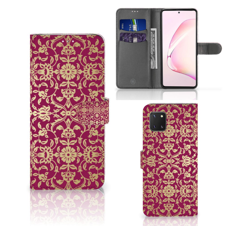 Wallet Case Samsung Note 10 Lite Barok Pink