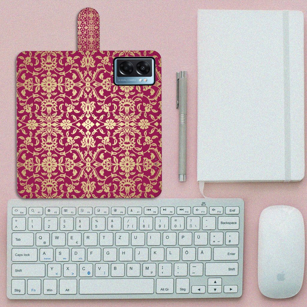 Wallet Case OPPO A77 5G | A57 5G Barok Pink