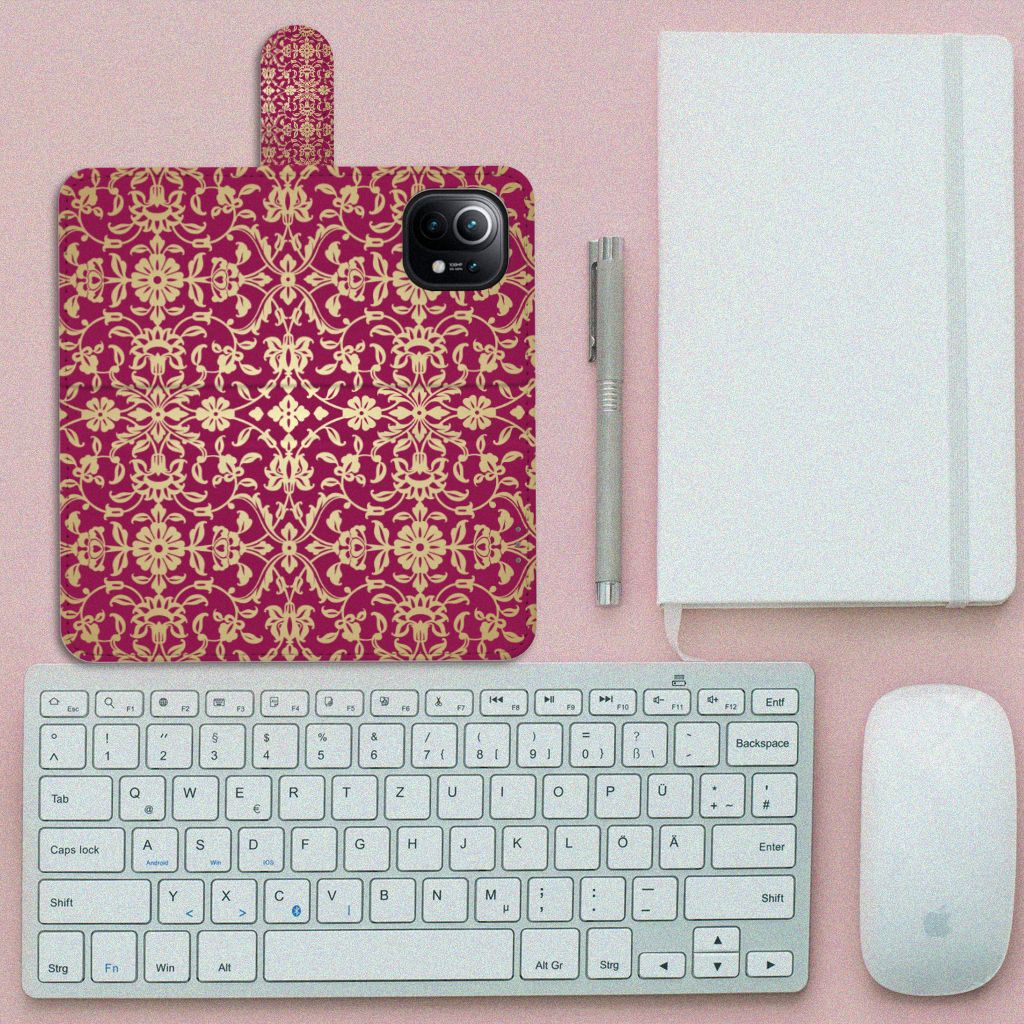 Wallet Case Xiaomi Mi 11 Barok Pink