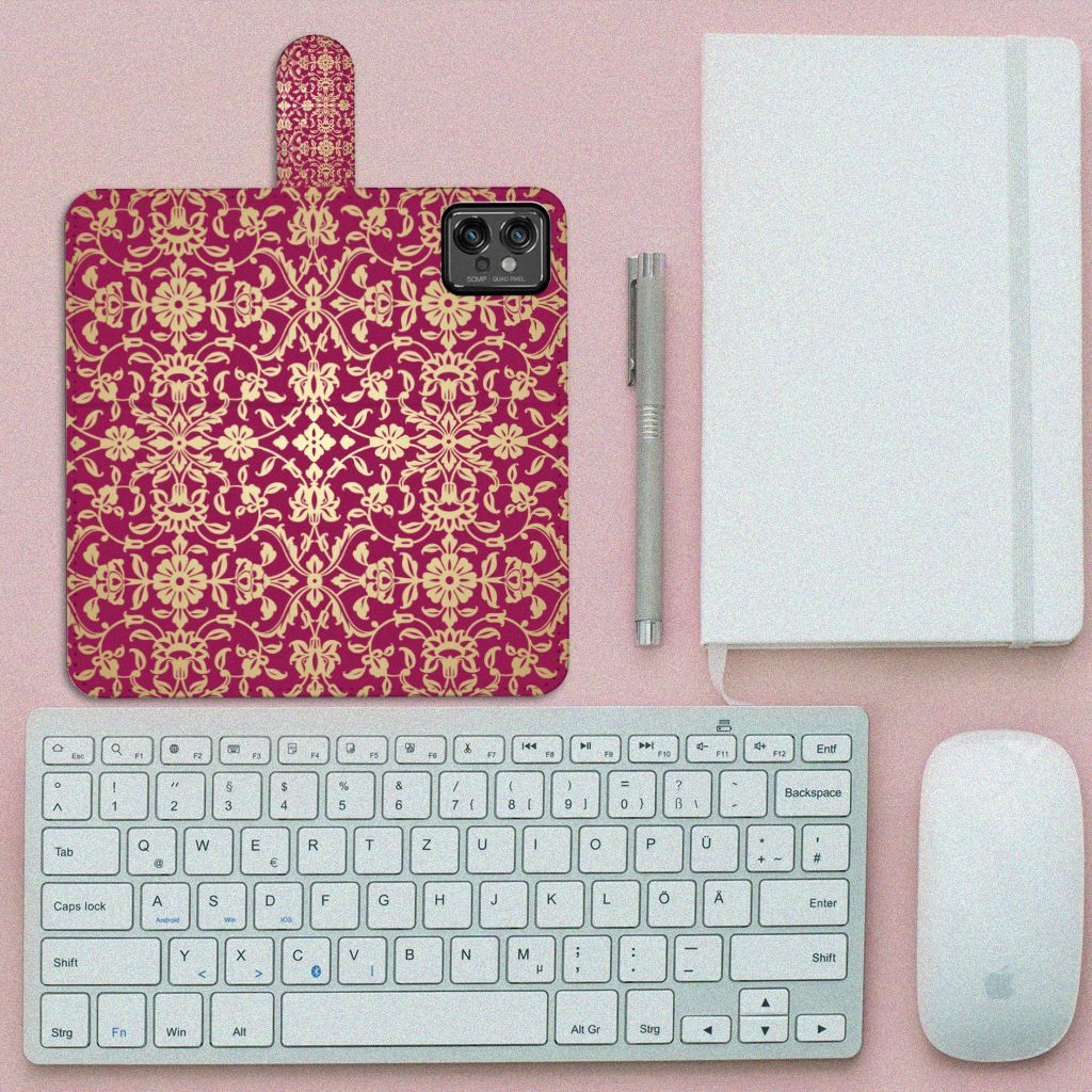 Wallet Case Motorola Moto G32 Barok Pink