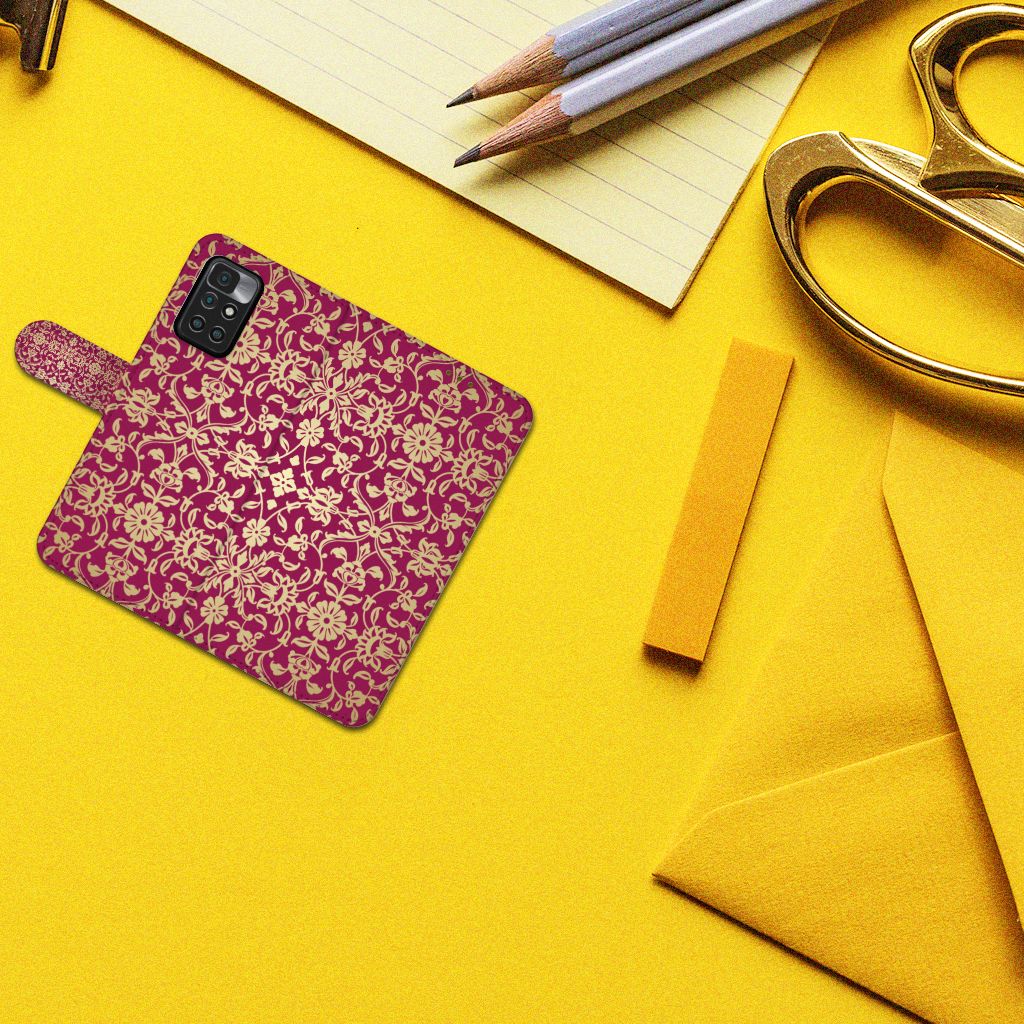 Wallet Case Xiaomi Redmi 10 Barok Pink