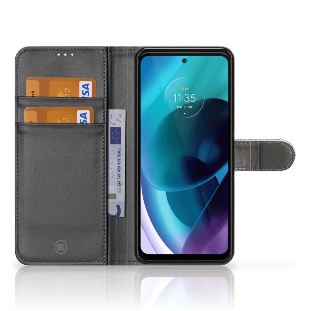 Wallet Case Motorola Moto G51 5G Barok Pink