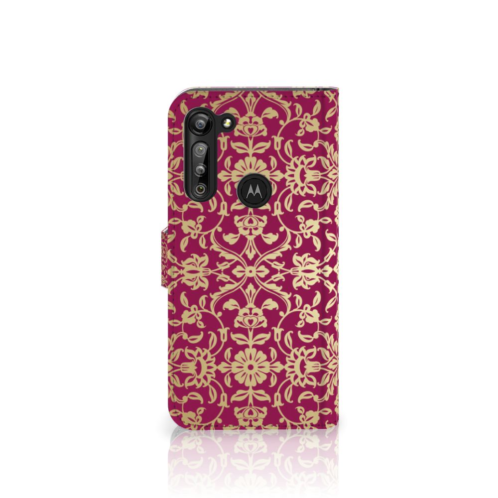 Wallet Case Motorola G8 Power Barok Pink
