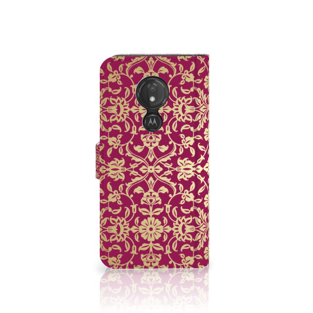Wallet Case Motorola Moto G7 Power Barok Pink