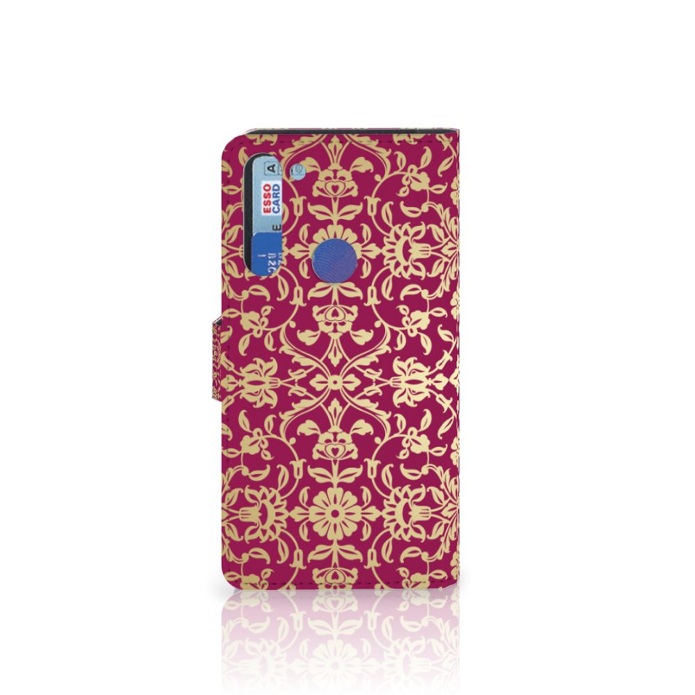Wallet Case Motorola Moto G8 Barok Pink