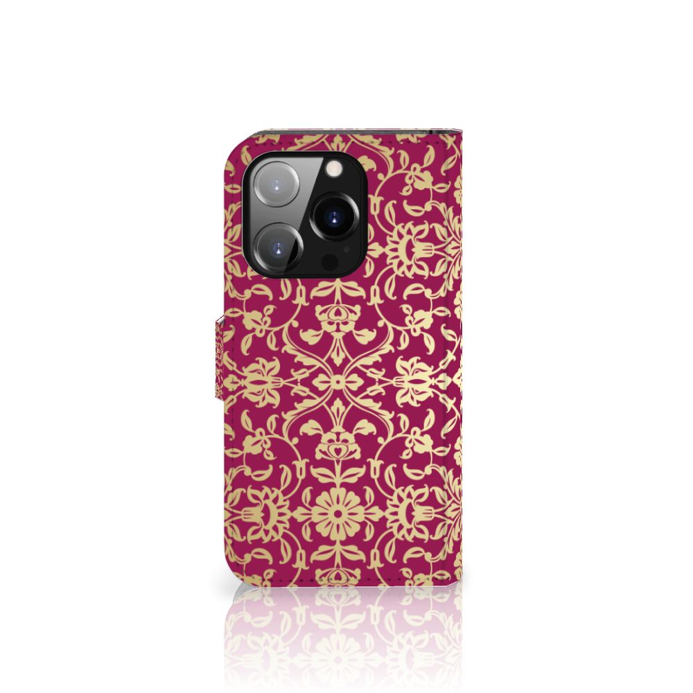 Wallet Case iPhone 14 Pro Barok Pink