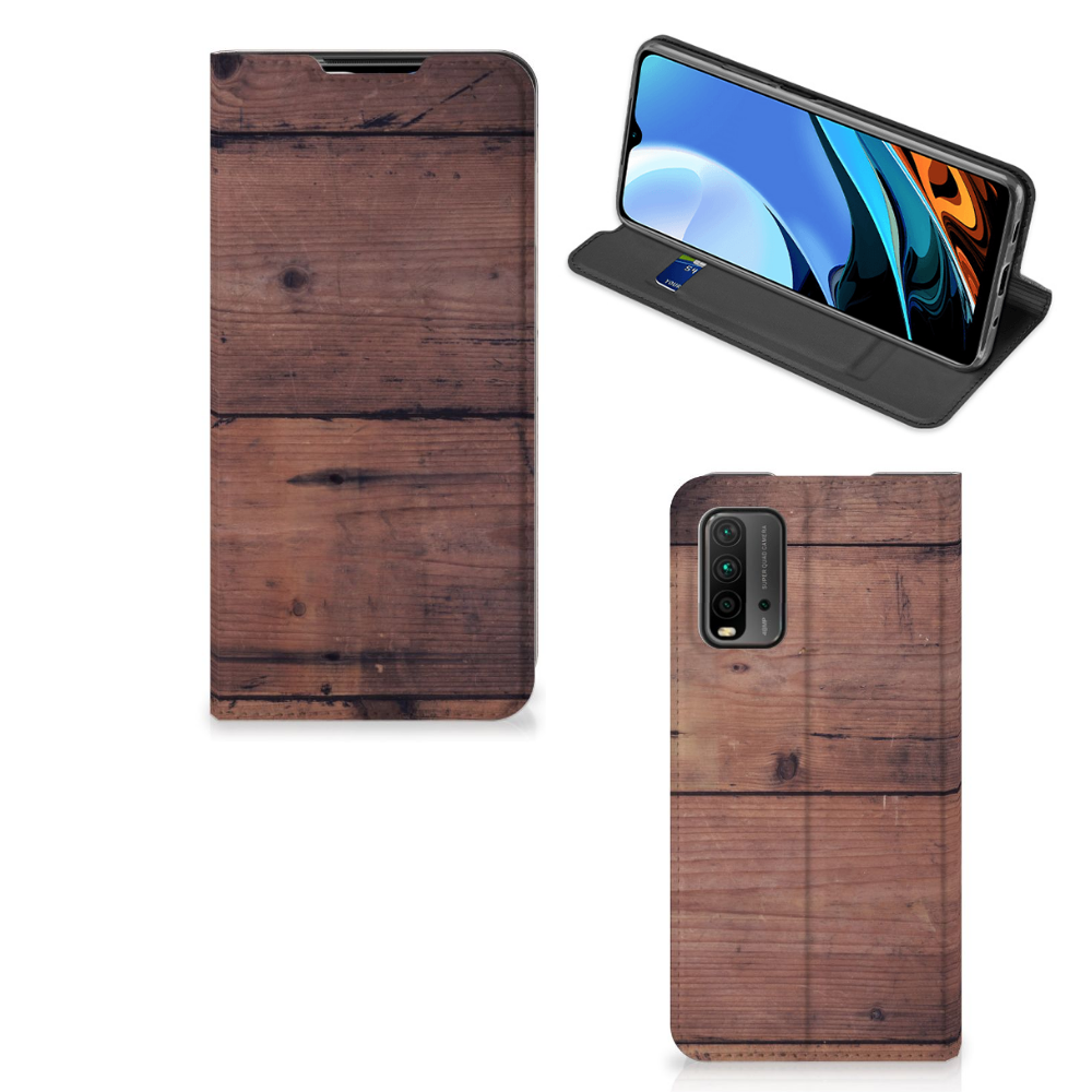 Xiaomi Poco M3 | Redmi 9T Book Wallet Case Old Wood