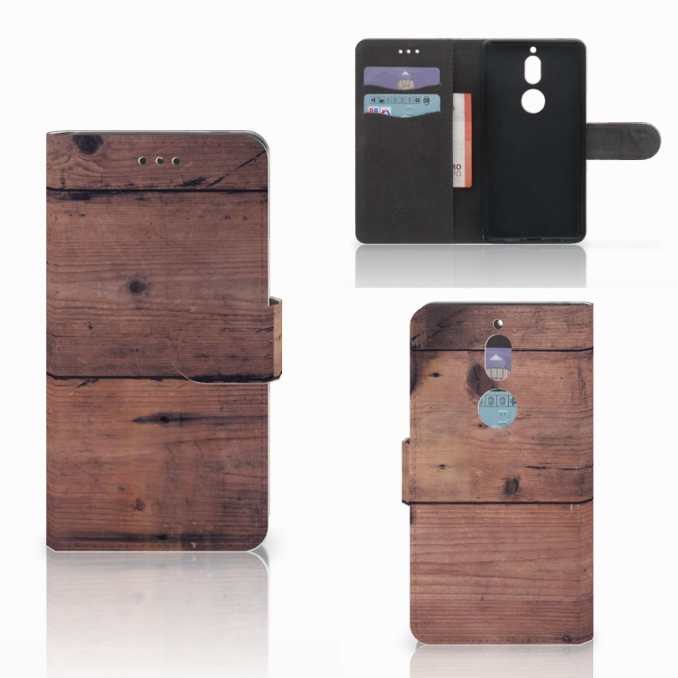 Nokia 7 Book Style Case Old Wood