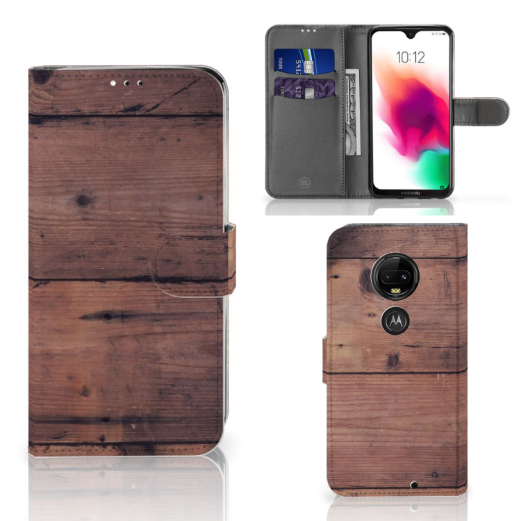 Motorola Moto G7 | G7 Plus Book Style Case Old Wood