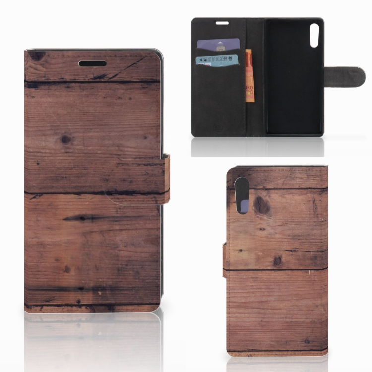 Sony Xperia XZ | Sony Xperia XZs Book Style Case Old Wood