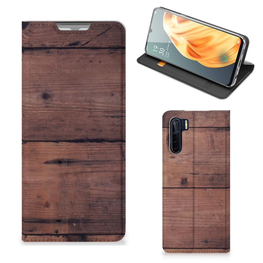OPPO Reno3 | A91 Book Wallet Case Old Wood