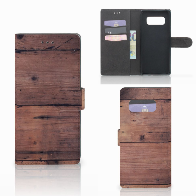 Samsung Galaxy Note 8 Book Style Case Old Wood