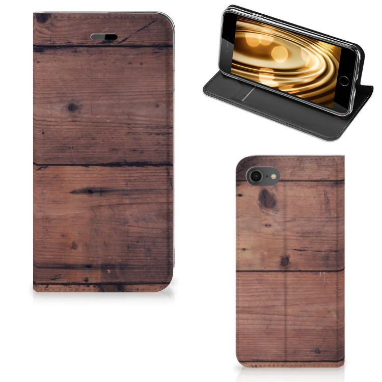 Apple iPhone 7 | 8 Uniek Standcase Hoesje Old Wood