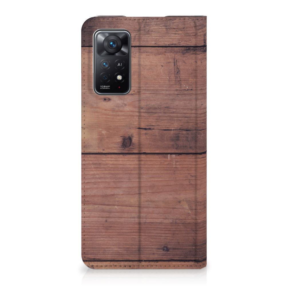 Xiaomi Redmi Note 11 Pro Book Wallet Case Old Wood