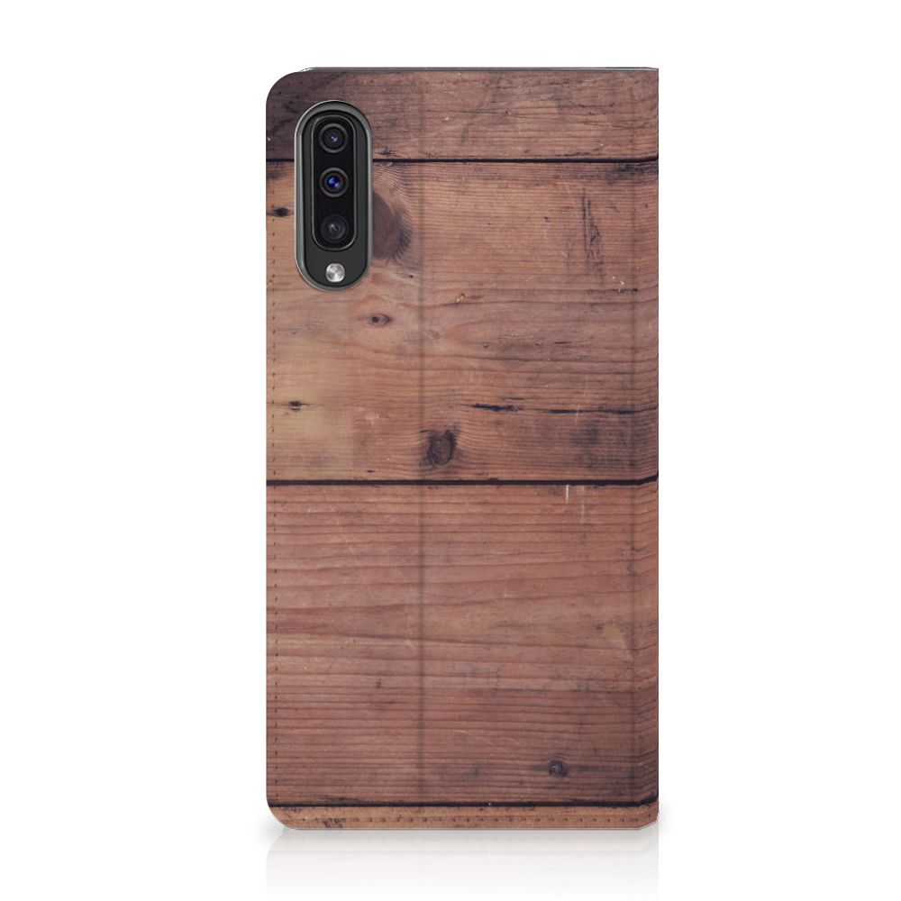 Samsung Galaxy A50 Book Wallet Case Old Wood