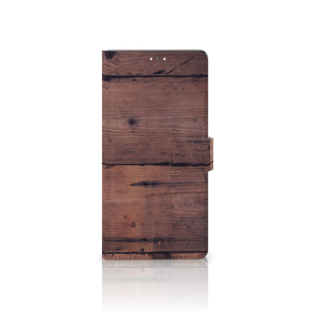 Samsung Galaxy S22 Ultra Book Style Case Old Wood