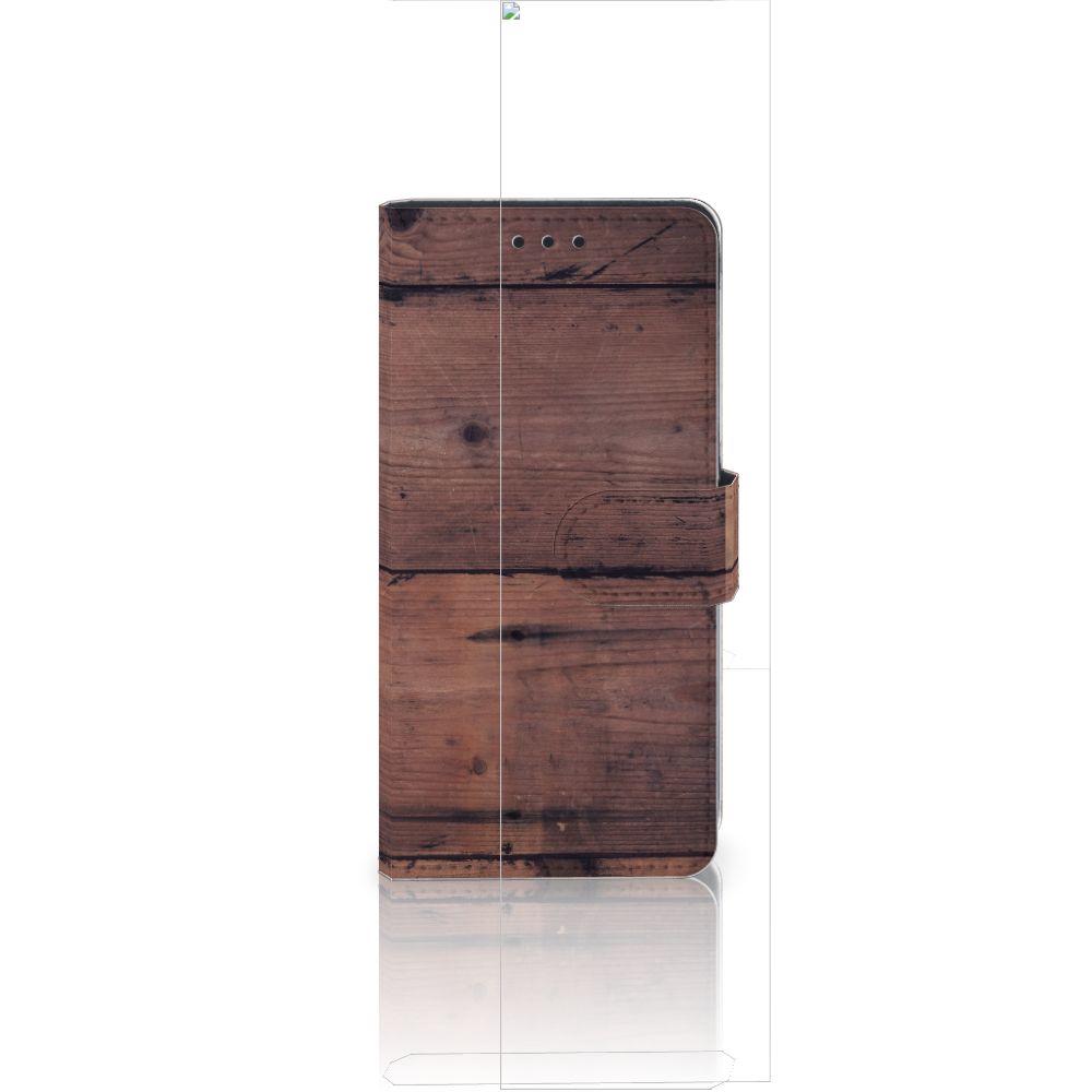 Huawei Ascend P8 Lite Book Style Case Old Wood