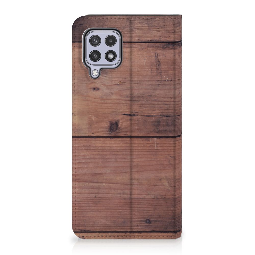 Samsung Galaxy A22 4G | M22 Book Wallet Case Old Wood