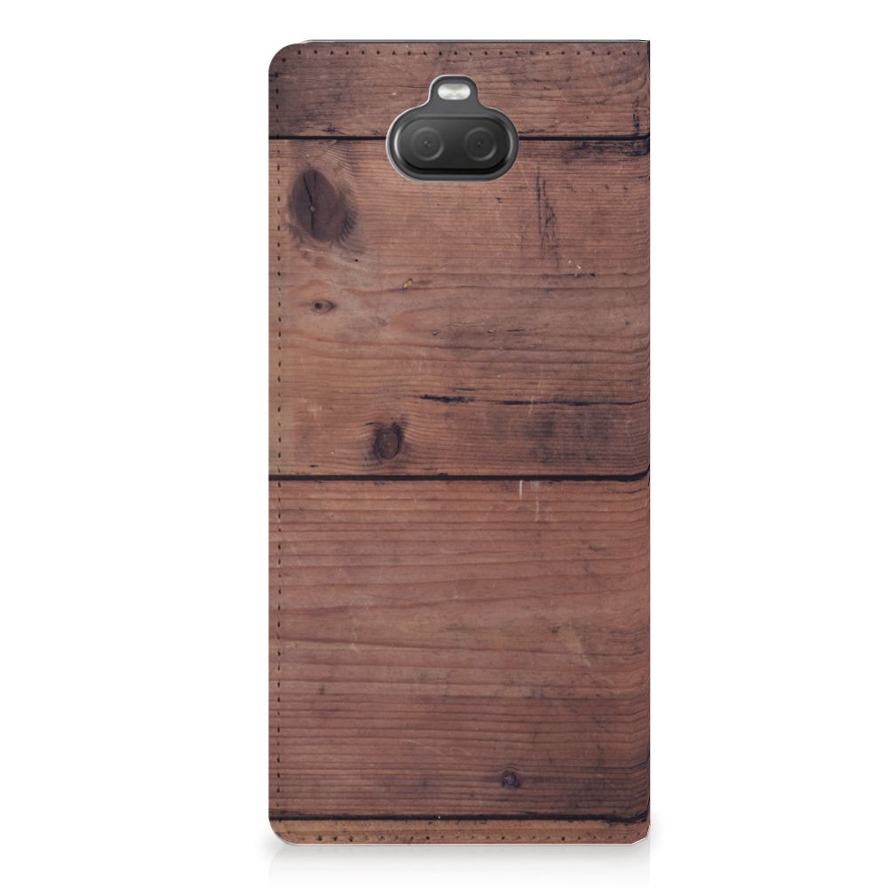 Sony Xperia 10 Plus Book Wallet Case Old Wood