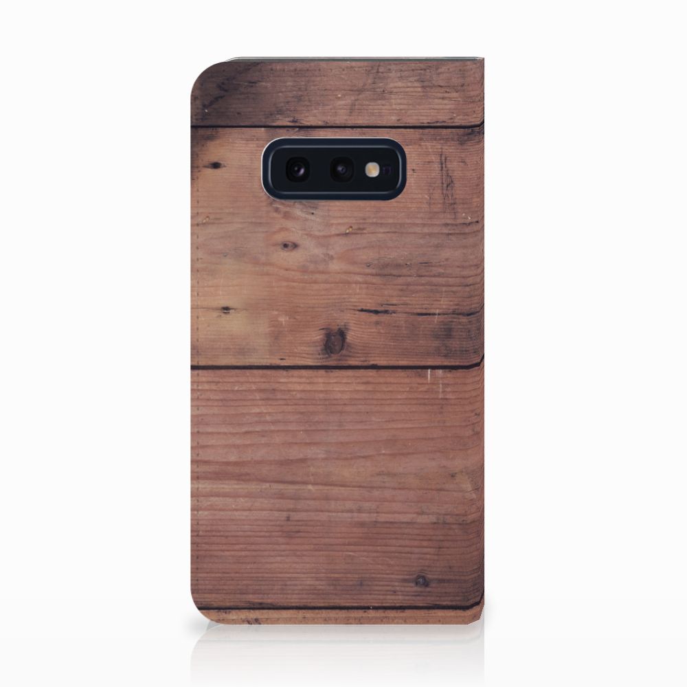 Samsung Galaxy S10e Book Wallet Case Old Wood