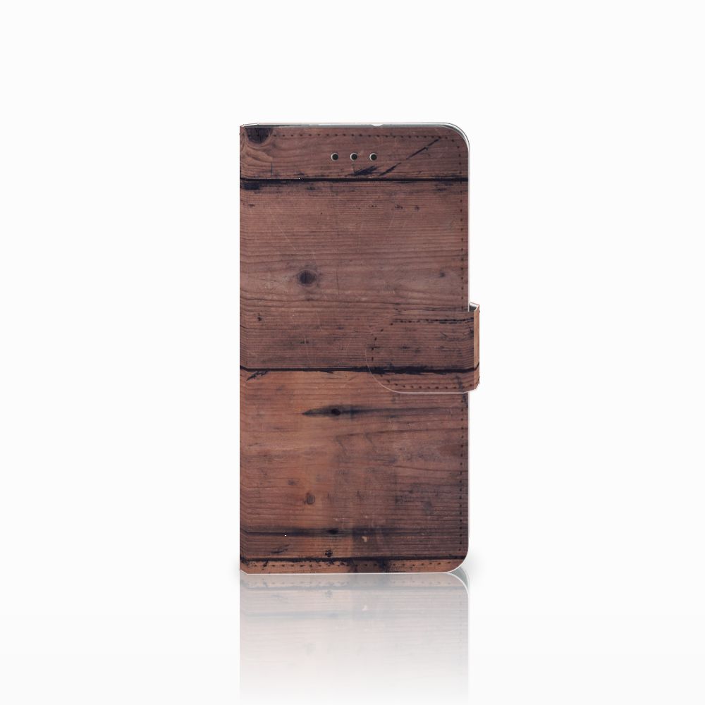 Motorola Moto G7 Play Book Style Case Old Wood