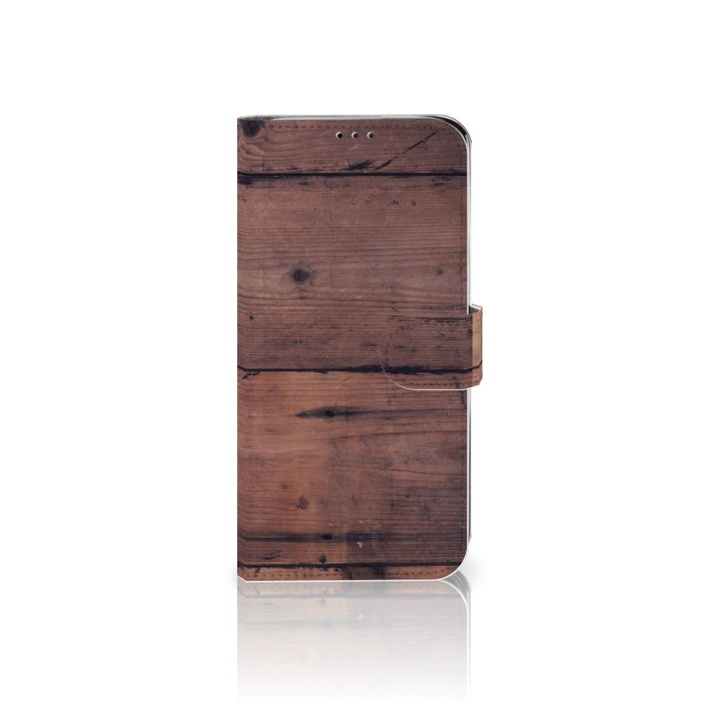 Motorola Moto G7 Power Book Style Case Old Wood