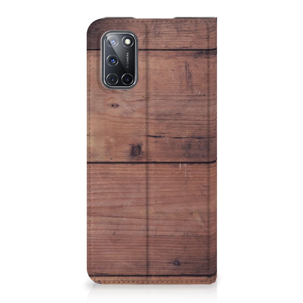 OPPO A52 | A72 Book Wallet Case Old Wood