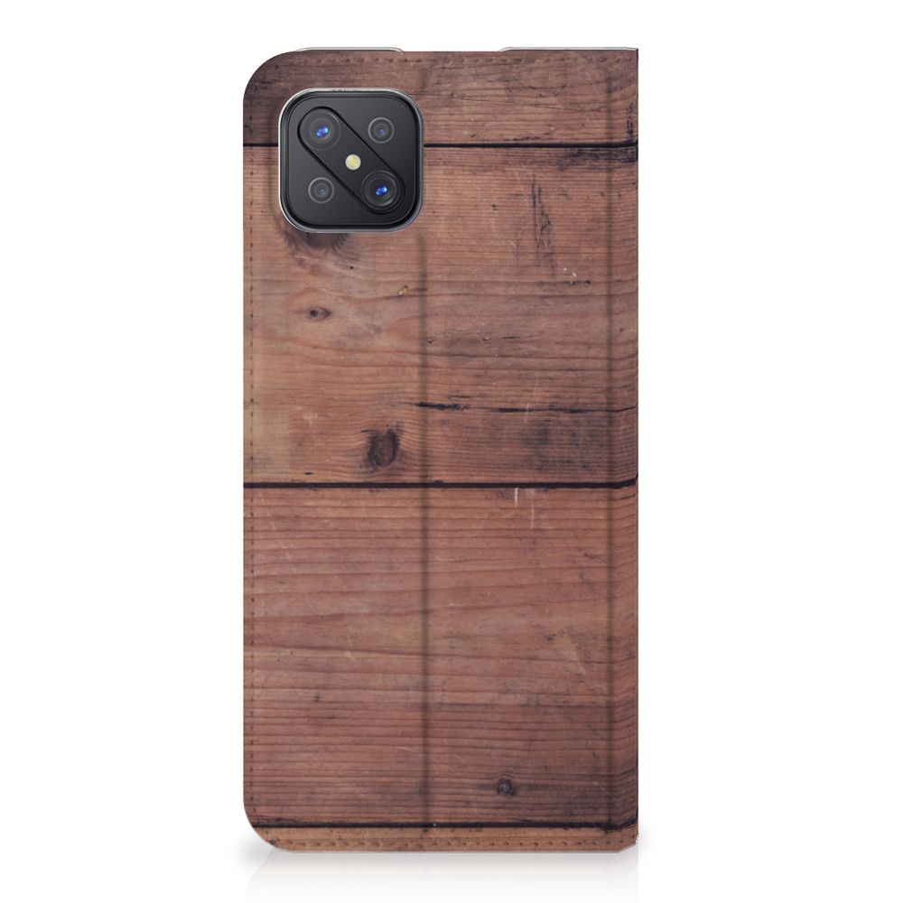 OPPO Reno4 Z 5G Book Wallet Case Old Wood
