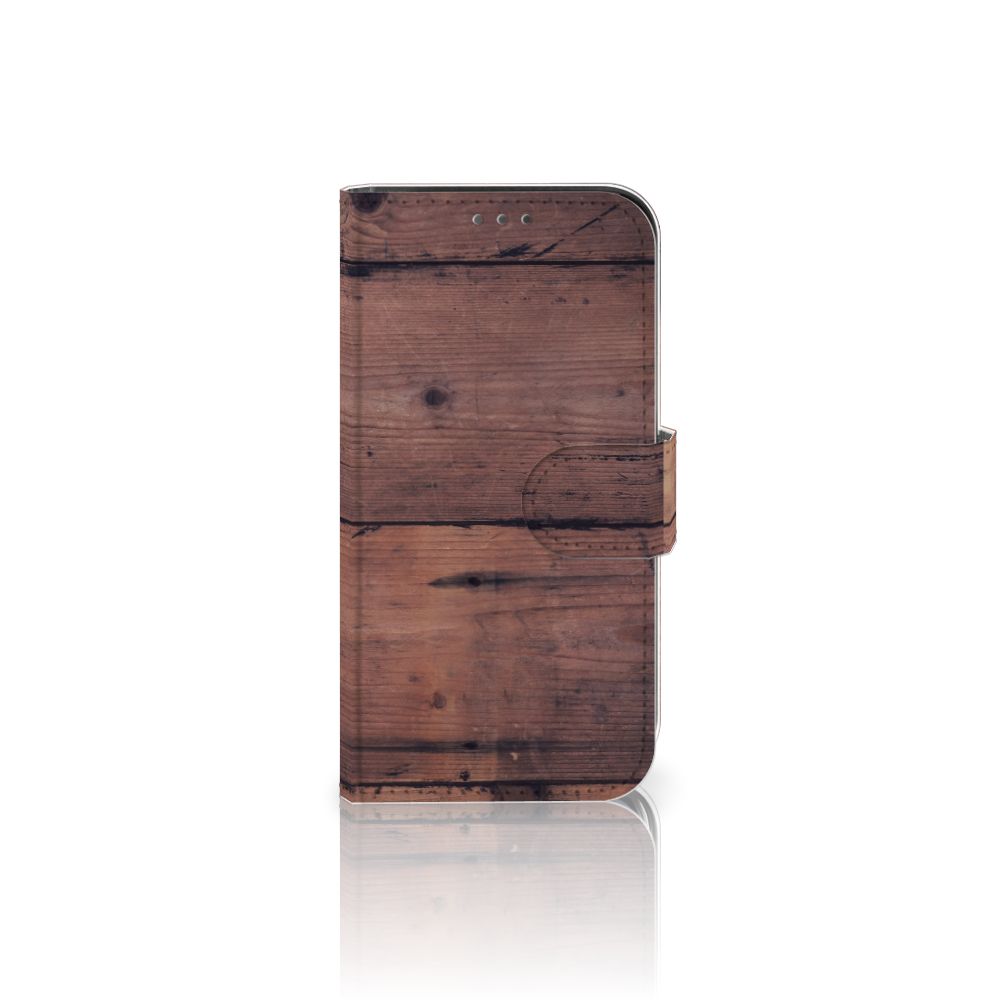 Apple iPhone 12 Mini Book Style Case Old Wood