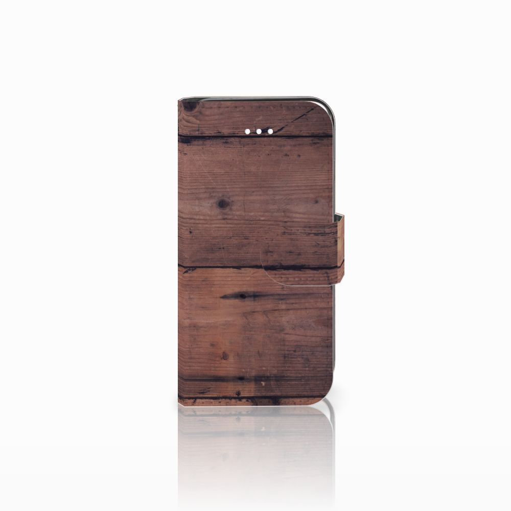 Apple iPhone 5 | 5s | SE Book Style Case Old Wood