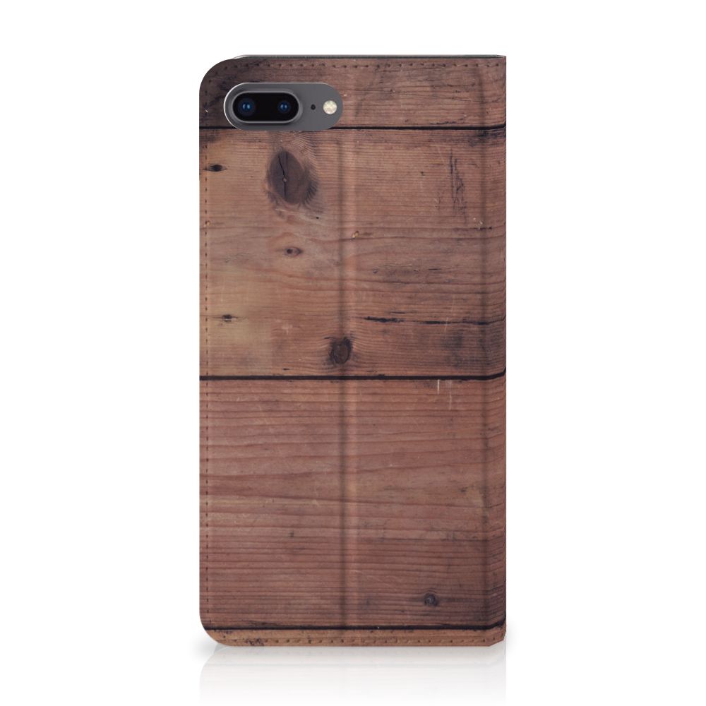Apple iPhone 7 Plus | 8 Plus Book Wallet Case Old Wood