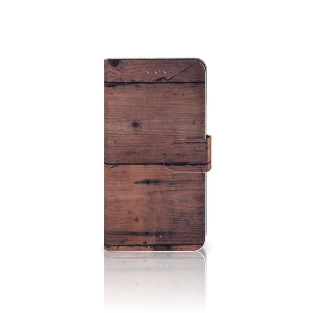 Samsung Galaxy J4 2018 Book Style Case Old Wood