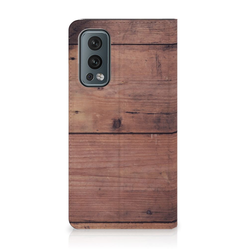 OnePlus Nord 2 5G Book Wallet Case Old Wood