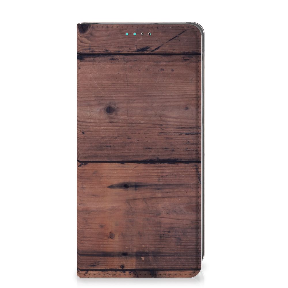 Samsung Galaxy A40 Book Wallet Case Old Wood