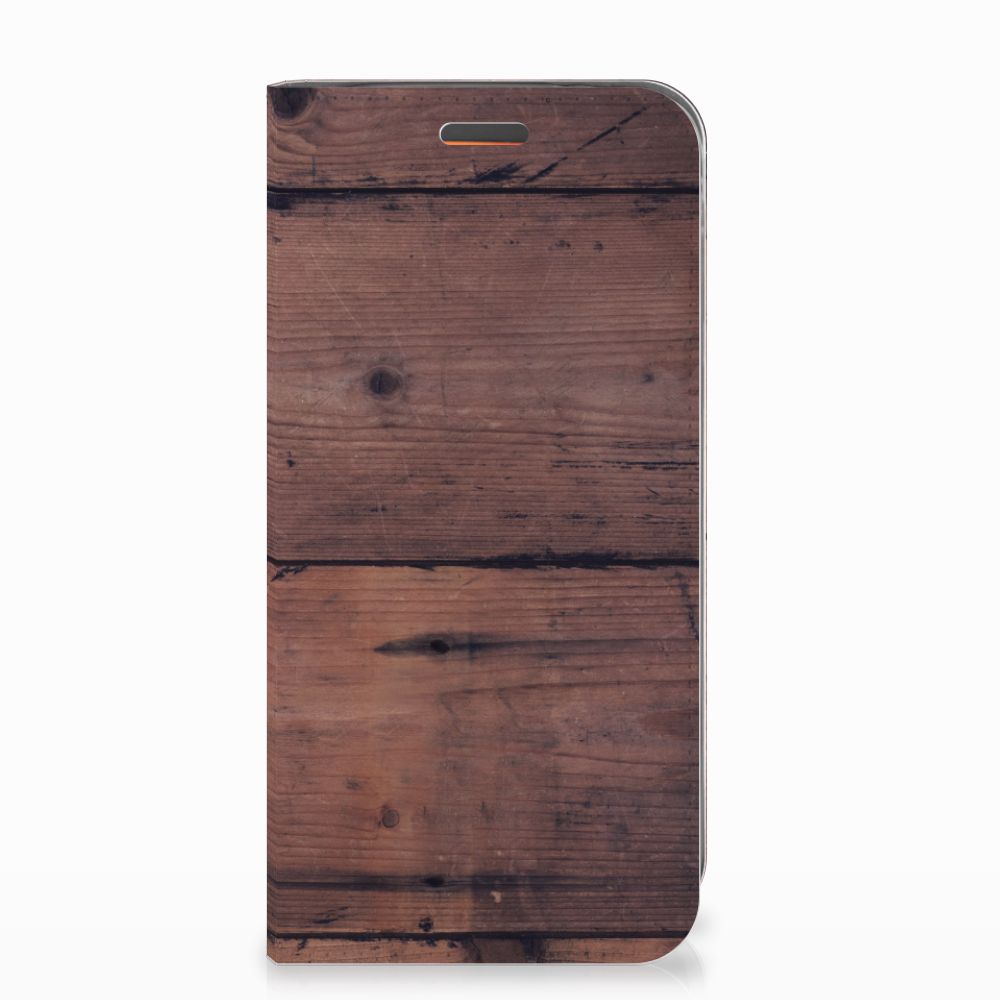 Motorola Moto E5 Play Book Wallet Case Old Wood