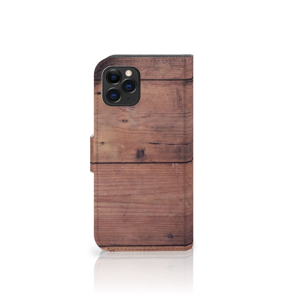 Apple iPhone 11 Pro Book Style Case Old Wood