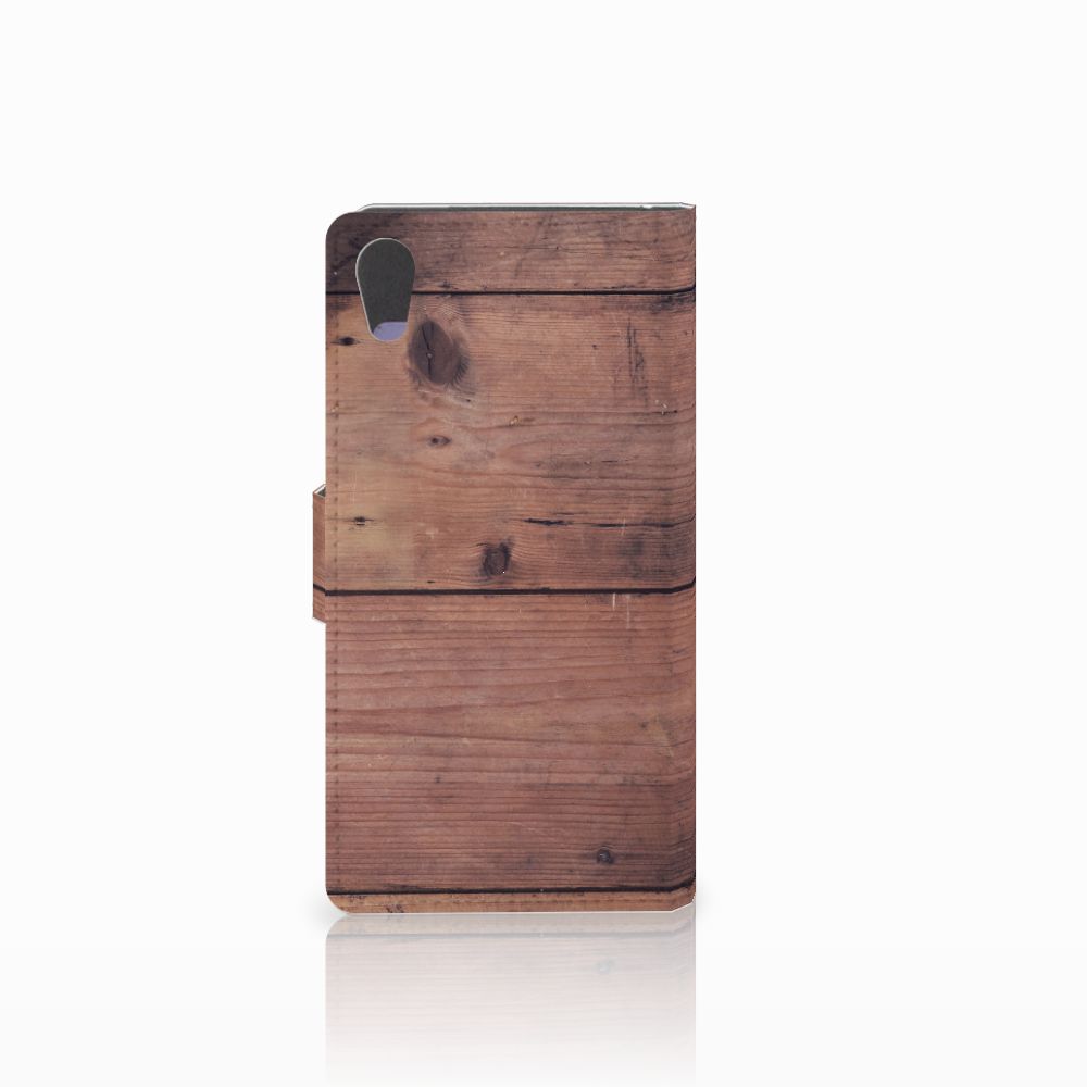 Sony Xperia XA1 Book Style Case Old Wood