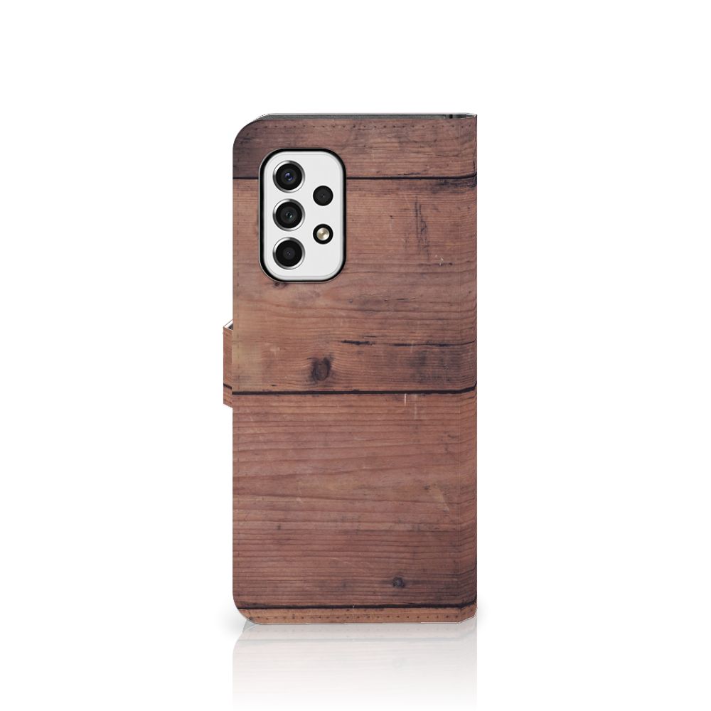Samsung Galaxy A53 Book Style Case Old Wood