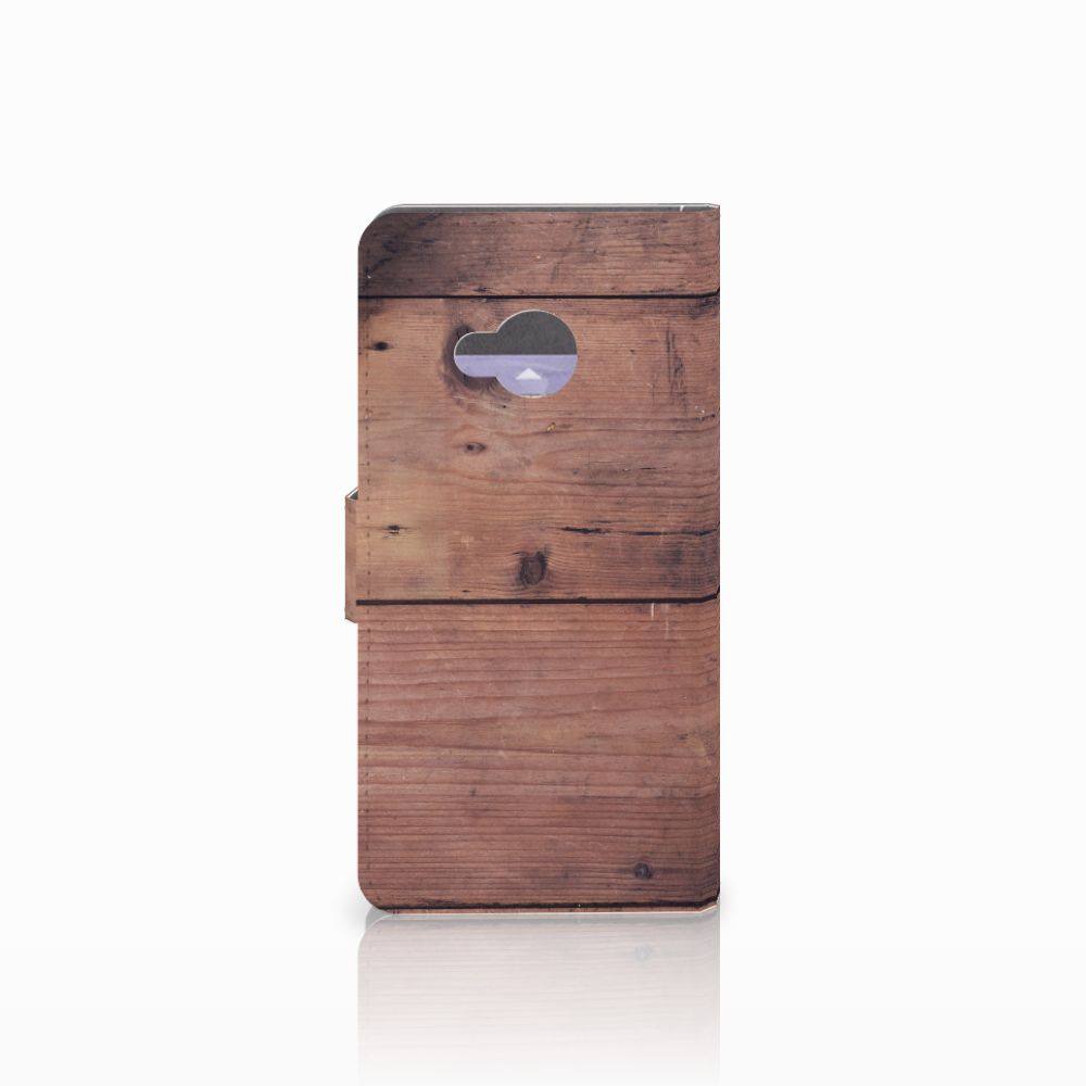 HTC U Play Book Style Case Old Wood