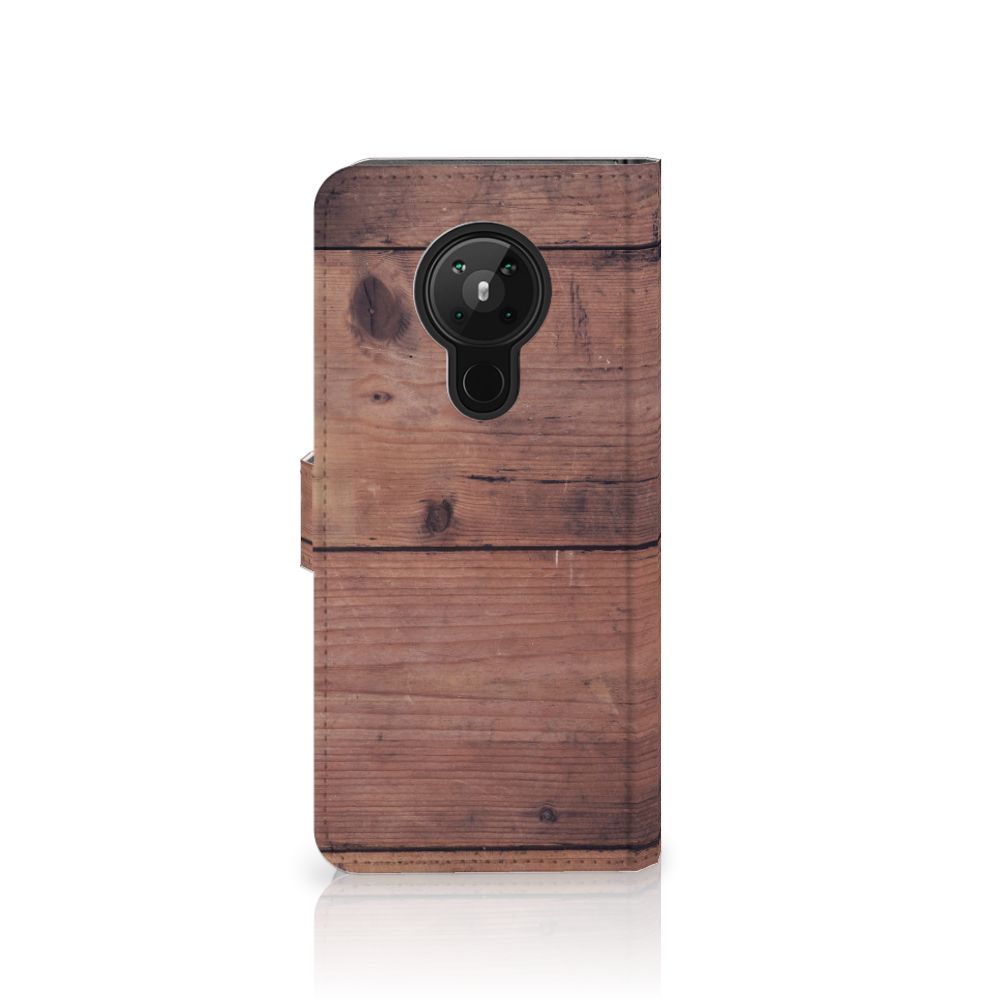 Nokia 5.3 Book Style Case Old Wood