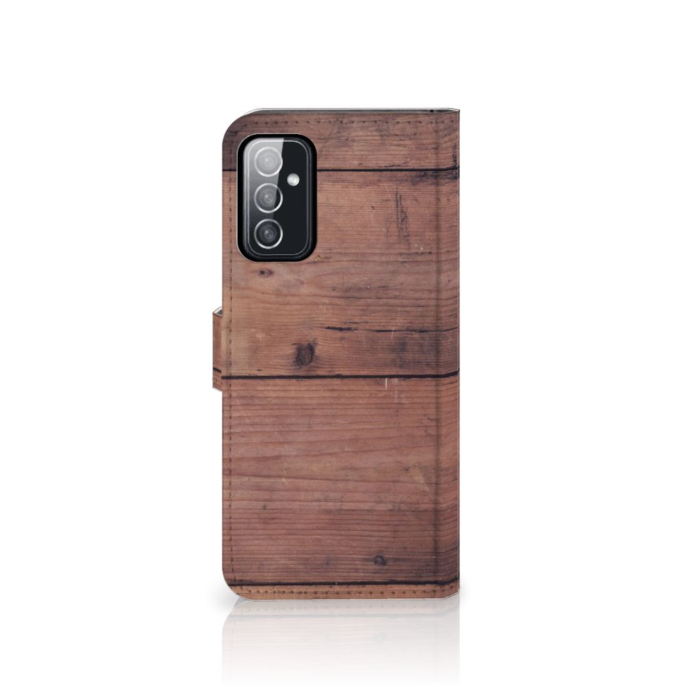 Samsung Galaxy M52 Book Style Case Old Wood